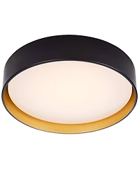 Possini Euro Design Russo 14" Wide Brass Led Ceiling Light