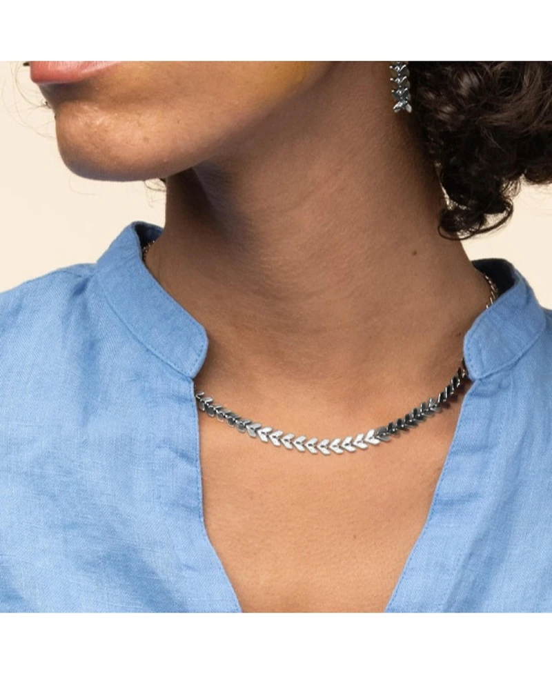 Bearfruit Jewelry Elara Chevron Necklace and Earring Set Trendy Statement