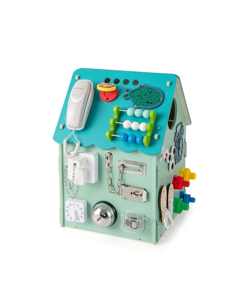 Slickblue Montessori Playhouse for Kids with Sensory Games and Storage