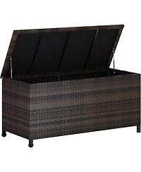 gaomon 125 Gallon Large Waterproof Pe Rattan Deck Box with Wheels