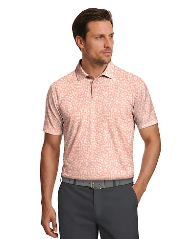 Pga Tour Men's Floral Print Golf Polo Shirt