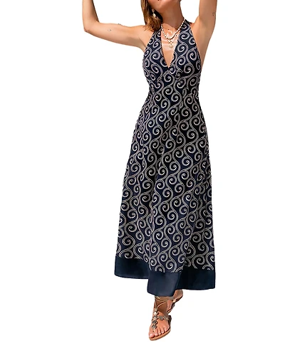 Cupshe Women's Suntan Geo Maxi Beach Dress