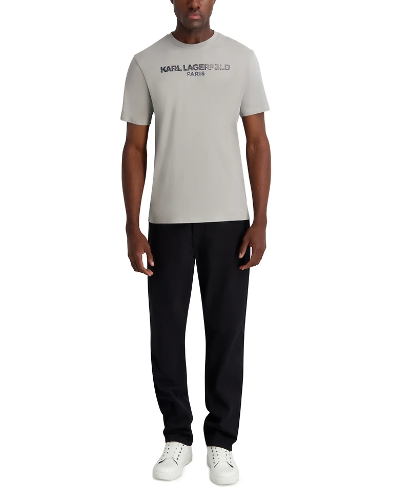 Karl Lagerfeld Paris Men's Crewneck Logo T-Shirt