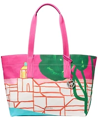 Michael Kors Printed Cotton Extra-Large Tote Handbag