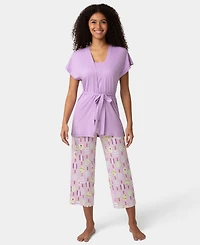 Hue Women's Mama Jama 3 Piece Pj Set