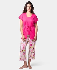 Hue Women's Mama Jama 3 Piece Pj Set