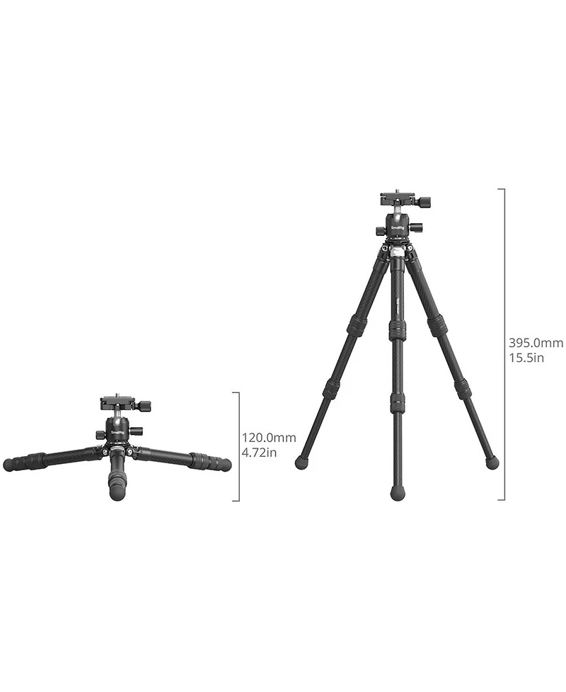 SmallRig 3-Section Carbon Fiber Pocket Tripod with Ball Head