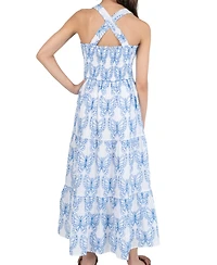 Rare Editions Girls' 7-16 Butterfly Eyelet Sleeveless Dress