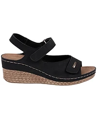 Gc Shoes Women's Keltie Double Strap Wedge Sandals