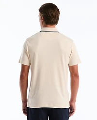 Original Penguin Men's Cotton Jacquard Vertical Stripe Short-Sleeve Polo Shirt