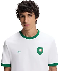 Boss by Hugo Men's Stretch-Cotton Mexico Country Flag Logo T-Shirt