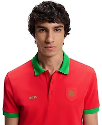 Boss by Hugo Men's Paddy Portugal Country Flag Trim Polo Shirt