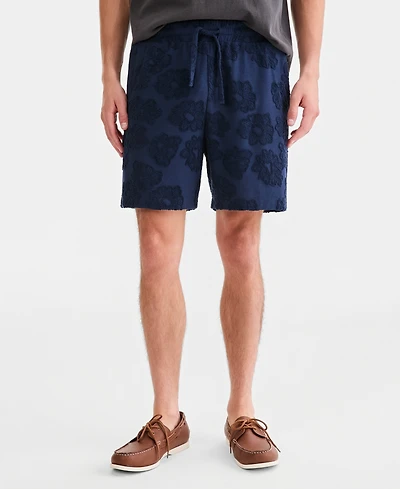 Sun + Stone Men's Textured Floral Pull-On Shorts, Macy's Exclusive