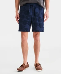Sun + Stone Men's Textured Floral Pull-On Shorts, Macy's Exclusive