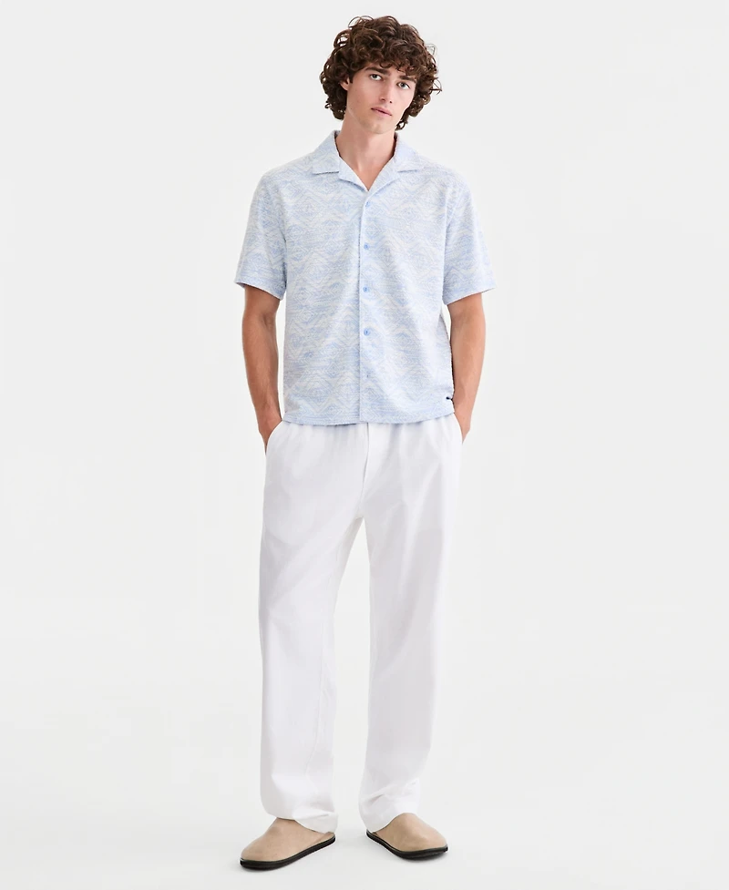 Sun + Stone Men's Knit Medallion-Print Camp Shirt, Macy's Exclusive