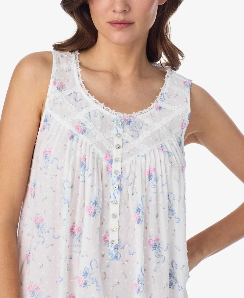 Eileen West Women's Sleeveless Swiss Dot Ballet Nightgown