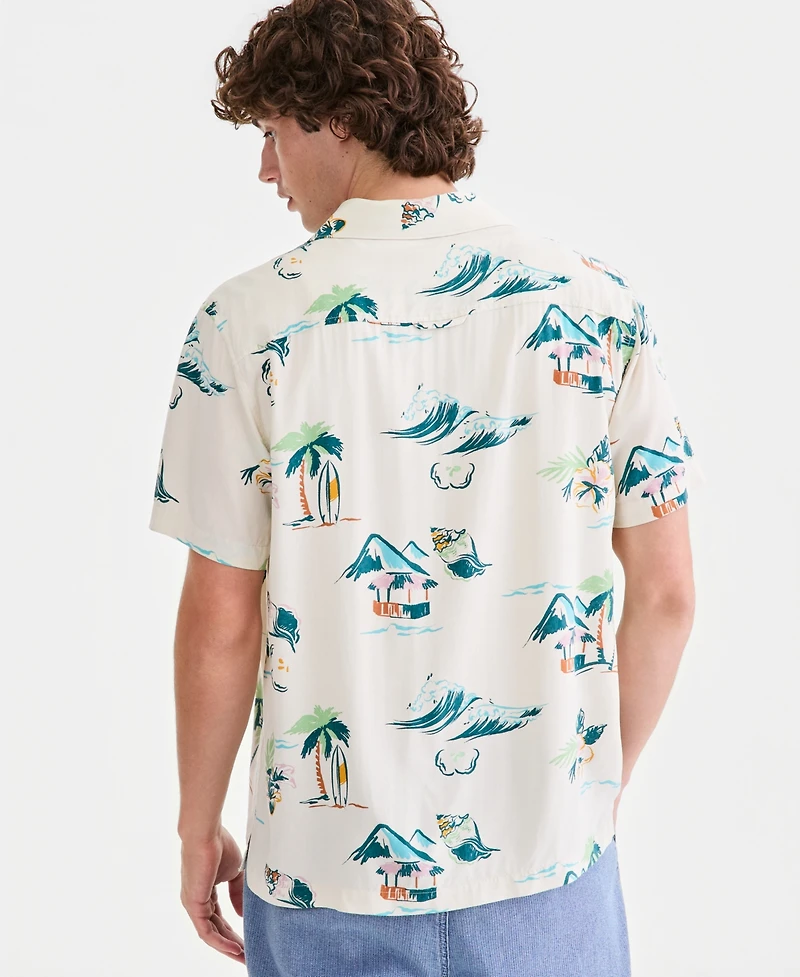 Sun + Stone Men's Ramos Printed Short-Sleeve Camp Shirt, Macy's Exclusive
