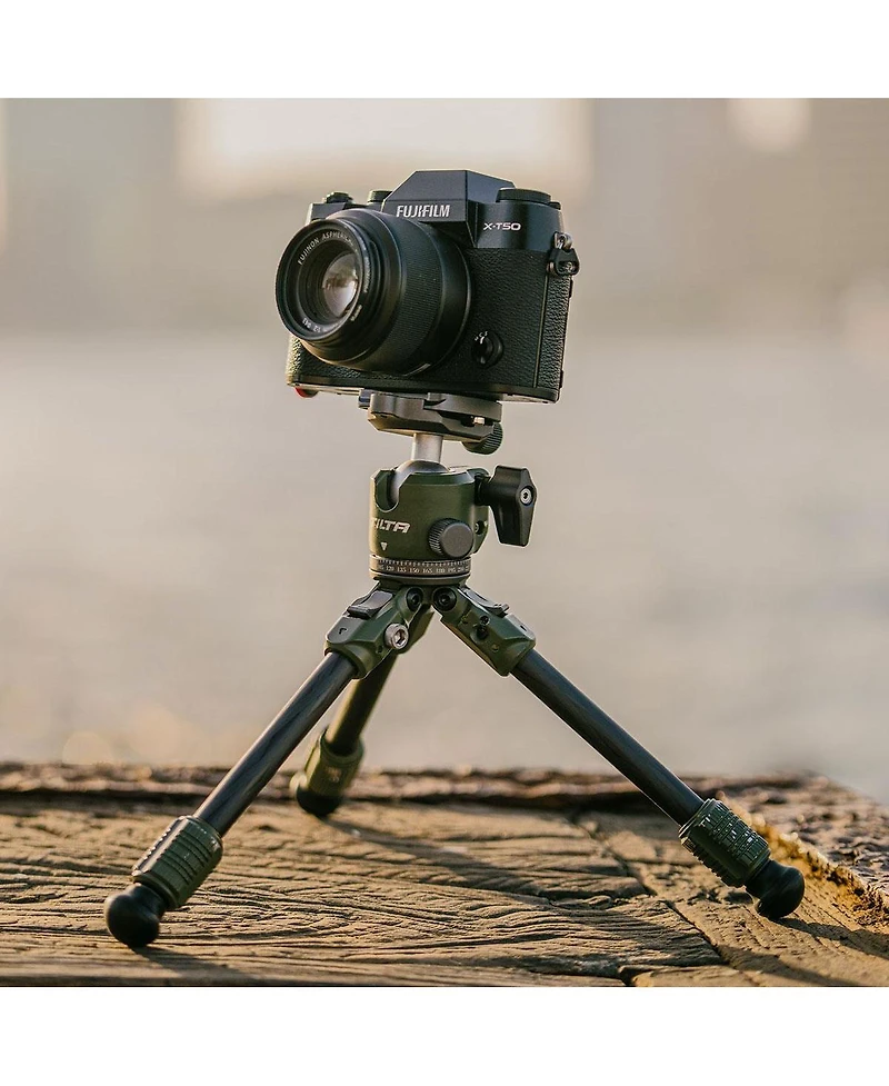 Tilta Tabletop Ball Head with 1-Stage Carbon Fiber Tripod Legs, Snow White