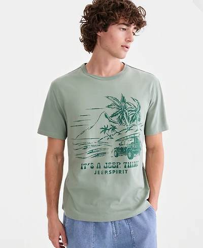 Sun + Stone Men's Cotton Jeep Spirit Graphic T-Shirt, Macy's Exclusive