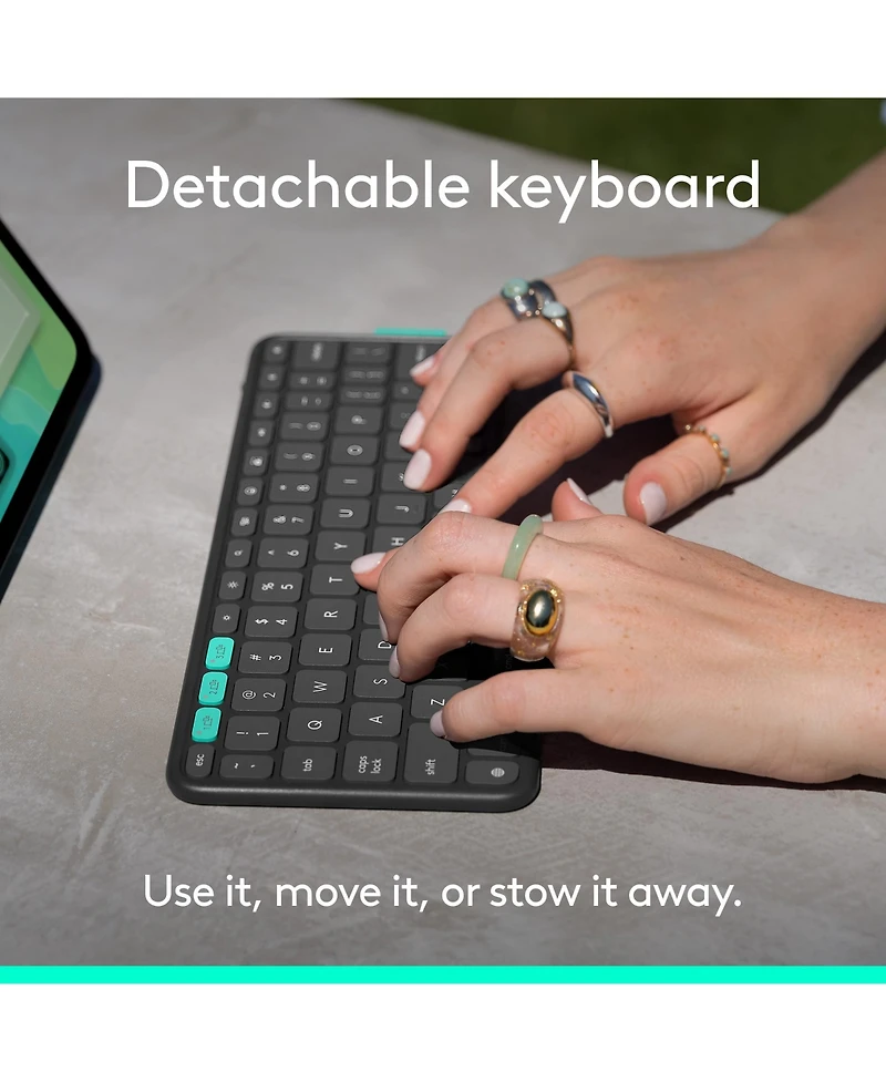 Logitech Folio Touch iPad Keyboard Case with Trackpad and Smart Connector for iPad Air 11-inch (M2 & M3), iPad Air (4th & 5th gen), Graphite