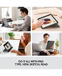 Logitech Combo Touch Backlit Keyboard Case with Trackpad for Apple 12.9" iPad Pro 5th and 6th Gen, Oxford Gray