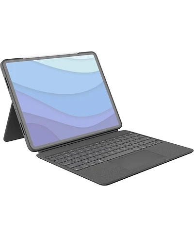 Logitech Combo Touch Backlit Keyboard Case with Trackpad for Apple 12.9" iPad Pro 5th and 6th Gen, Oxford Gray