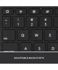 Logitech Combo Touch Backlit Keyboard Case with Trackpad for Apple iPad 10.9" 10th Gen and A16, Oxford Gray