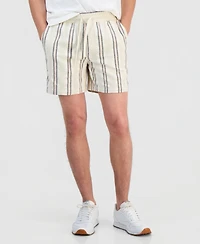 Sun + Stone Men's Chester Cotton Striped 6" Pull-On Shorts, Macy's Exclusive