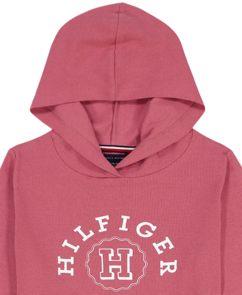 Tommy Hilfiger Girls 7-16 Long-Sleeve Rib Popover Hoodie
