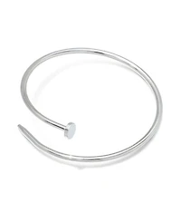 Adornia Silver Plated Thin Nail Cuff Bracelet