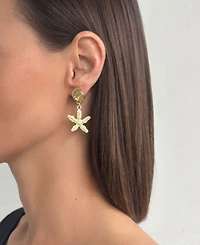 Adornia Gold Starfish and Shell Drop Earrings