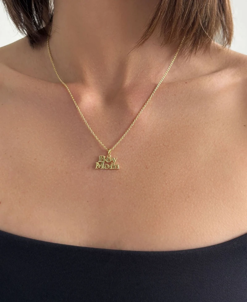 Adornia Gold Boymom 14k Gold Plated Pendant Necklace