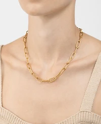 Adornia Gold 2-Piece Chunky Paperclip Chain and Pendant Necklace Set