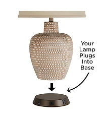 360 Lighting Modern Workstation Table Lamp Base with Usb and Ac Power Outlet Universal Charging Bronze Touch On Off Living Room