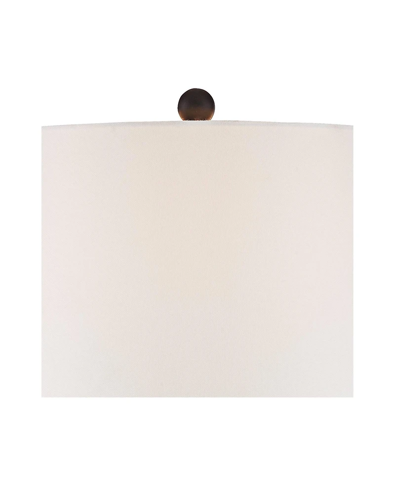 360 Lighting Dolby 28" Tall Column Modern Table Lamps Set of 2 WiFi Smart Socket Bronze Metal Living Room Bedroom