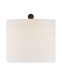 360 Lighting Dolby 28" Tall Column Modern Table Lamps Set of 2 WiFi Smart Socket Bronze Metal Living Room Bedroom