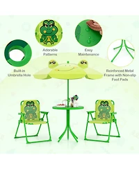 Sugift 4 Piece Kids Picnic Set with Folding Chairs and Umbrella