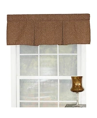 Rlf Home Trellis Pleated 100% Cotton with Fully Lined Rod Pocket Valnance for Windows 42 x 15 Woodland