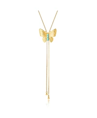 Jessica Simpson Gold-Tone Butterfly Y-Lariat Necklace with Crystal