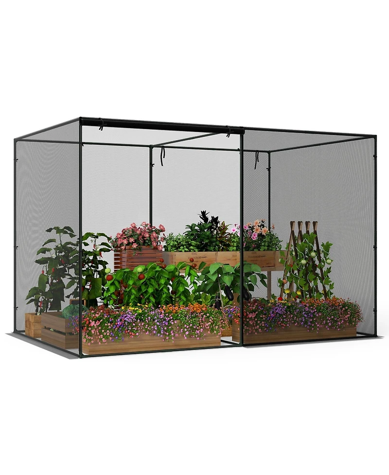 Sugift Crop Cages with Ground Stakes for Garden Plant Support