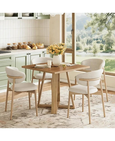 Tribesigns Square Dining Table for 2/4, Wooden Kitchen Table, 31.5" Dining Table (Only Table)