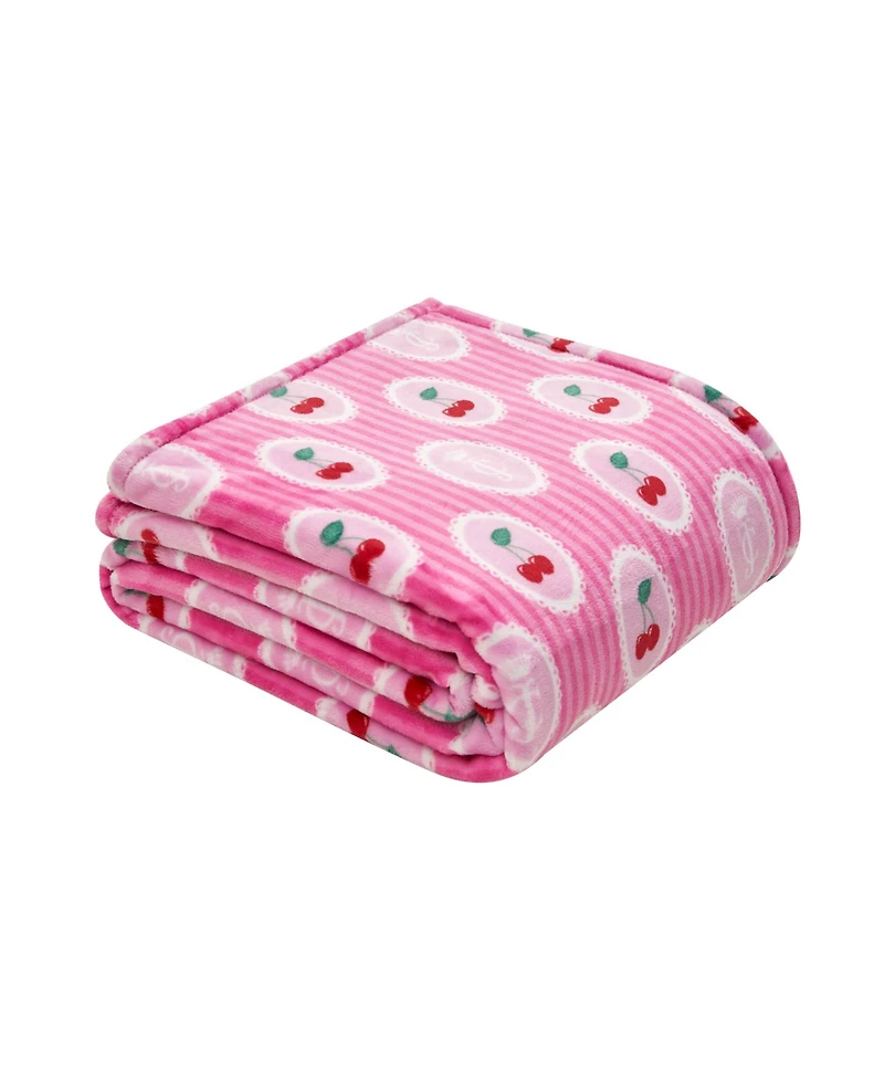Juicy Couture Lightweight Ultra-Soft Plush Throw, 60" x 90"