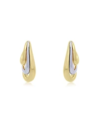 The Lovery Two-Tone Trio Hoop Earrings 14K Gold-Plated and Sterling Silver