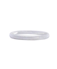 The Lovery Ribbed Stretch Bangle Sterling Silver