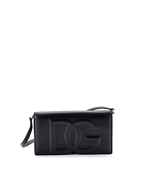 Pre-Owned Dolce & Gabbana Mini Dg Logo Flap Shoulder Bag Leather