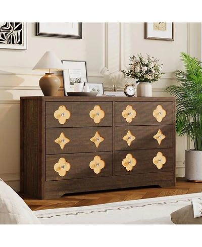 gaomon Dresser for Bedroom with Drawers, Wide Chest of Large Decorative Drawer Front with Large Clothes Storage Cabinet