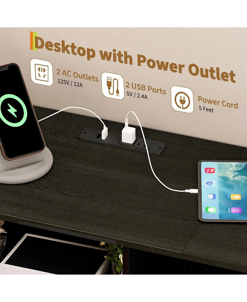 gaomon Dresser for Bedroom with 11 Drawers Featuring Led Light and Power Outlet, Fabric Dressers and Chest of Drawers