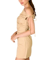 Line & Dot Women's Sleeveless Asymmetrical Neck Short Dress