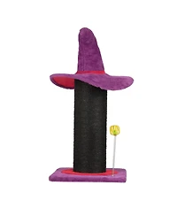 Zeus and Ruta Cat Scratching Post Wizard Hat Design Sisal Scratcher Spring Ball Toy Stable Base Indoor