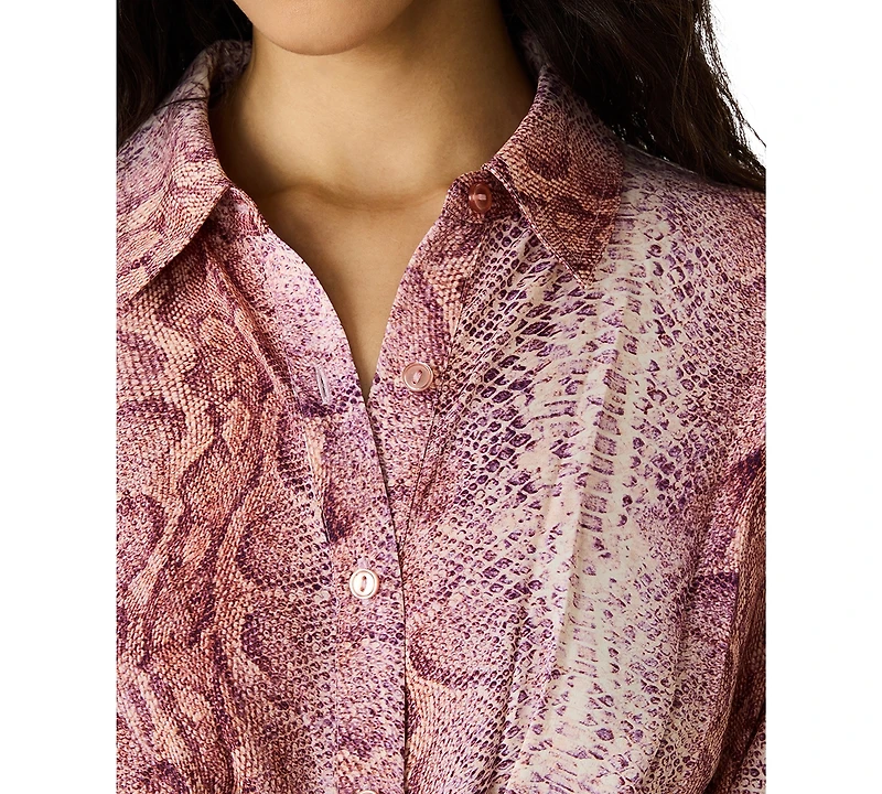 Steve Madden Women's Tori Collared Short-Sleeve Dress